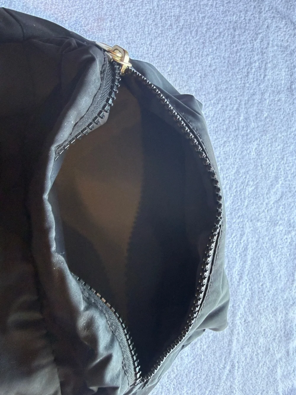 adidas Black Round Mini Backpack with Gold Zips